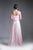 Cinderella Divine - 13010 Straight Across Chiffon A-Line Evening Dress In Pink