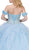 Dancing Queen - 1301 Embellished Sweetheart Ruffled Ballgown in Blue