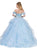 Dancing Queen - 1301 Embellished Sweetheart Ruffled Ballgown in Blue