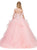 Dancing Queen - 1301 Embellished Sweetheart Ruffled Ballgown in Pink