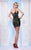 MNM Couture - 1302 Ruched Metallic Sheath Dress In Green
