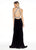 Ashley Lauren - 1302 Beaded Velvet Halter Prom Dress in Black