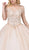 Dancing Queen - 1304 Crystal Beaded Off-Shoulder Quinceanera Ballgown