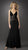 La Femme - Double Strap Sleeveless Sheath Evening Dress 13057 In Black