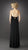 La Femme - Double Strap Sleeveless Sheath Evening Dress 13057 In Black