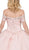 Dancing Queen - 1306 Beaded Off-Shoulder Quinceanera Gown In Pink
