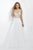 Intrigue - Bejeweled Illusion Halter Neck A-line  Dress 130 in White