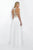 Intrigue - Bejeweled Illusion Halter Neck A-line  Dress 130 in White