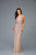 Scala - 60003 Beaded Illusion Bateau Sheath Dress In Multi-Color