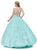 Dancing Queen - 1310 Two Piece Beaded Lace Halter Quinceanera Ballgown in Green