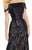Ashley Lauren - 1312 Off Shoulder Fitted Embroidered Tulle Gown in Black