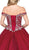 Dancing Queen - 1312 Jeweled Off-Shoulder Ballgown With Train In Red