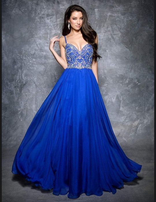 Jeweled Bodice Long Prom Dress 1313