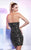 MNM Couture - 1314 Strapless Polka Dots Sheath Cocktail Dress In Black and Gold