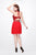 Primavera Couture - Embellished Halter Two-Piece Dress 1315 in Red