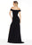 Ashley Lauren - 1316 Off Shoulder Jersey Prom Dress in Black