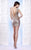 MNM Couture - 1318 Sequined Floral One Shoulder Strap Cocktail Dress