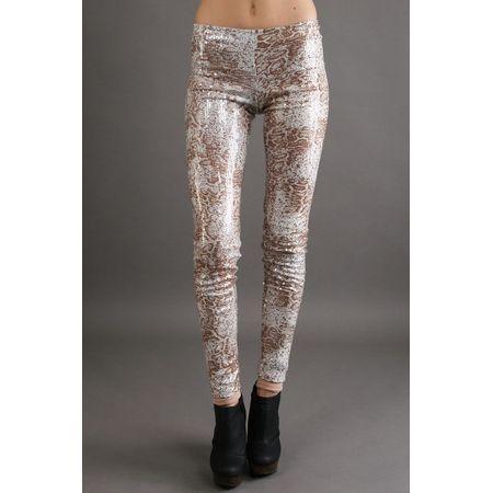 Savee Couture - Sequin Leggings in Beige