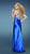 La Femme - Sleek Dress with Plunging V-Neckline 13238 in Blue