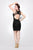 Primavera Couture - Sequined Illusion Dress 1323 in Black