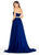 Ashley Lauren - 1324 Pleated Chiffon Evening Dress in Blue