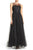 Aidan Mattox - Illusion Neckline Mesh Evening Dress MD1E200096 in Black