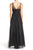 Aidan Mattox - Illusion Neckline Mesh Evening Dress MD1E200096 in Black