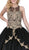 Dancing Queen - 1326 Gilded Illusion Halter Quinceanera Ballgown In Black