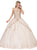 Dancing Queen - 1326 Gilded Illusion Halter Quinceanera Ballgown in Nude