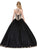 Dancing Queen - 1326 Gilded Illusion Halter Quinceanera Ballgown In Black