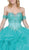 Dancing Queen - 1327 Applique Offshoulder Ruffled Quinceanera Ballgown