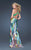 GiGi - 16115 V-Neck Colorful Splatter Print Long Dress Multi-Colored