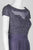 Alex Evenings - 132895 Embroidered Bateau Mesh A-line Dress In Purple