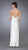 La Femme - Sensational Bejeweled V-Neck Sheath Dress 13308 in White