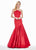 Ashley Lauren - 1330 One Shoulder Satin Mermaid Dress In Red