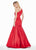 Ashley Lauren - 1330 One Shoulder Satin Mermaid Dress In Red