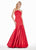 Ashley Lauren - 1330 One Shoulder Satin Mermaid Dress In Red