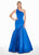 Ashley Lauren - 1330 One Shoulder Satin Mermaid Dress In Blue