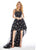 Ashley Lauren - 1333 Crystal Embellished High Low A-line Dress In Black and Multi-Color