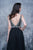 Nina Canacci - 1336 Beaded Deep V-neck A-line Dress In Black