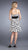 La Femme - Attractive Sequined Straight Across Neck A-Line Short Dress 13380 in White and Black