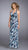 La Femme - Dazzling Sequined V-Neck Column Dress 13385 in Blue and Multi-Color