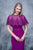 Nina Canacci - 1338 Sheath Dress With Lace Cape Overlay In Purple