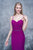 Nina Canacci - 1338 Sheath Dress With Lace Cape Overlay In Purple