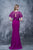 Nina Canacci - 1338 Sheath Dress With Lace Cape Overlay In Purple
