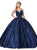 Dancing Queen - 1339 Beaded Floral Appliqued Sleek Ballgown In Blue