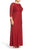 Adrianna Papell - 91879131 Scalloped Bateau Lace Dress in Red