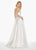 Ashley Lauren - 1341 Strapless Embellished Semi-Sweetheart Ballgown In White