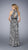La Femme - Elegant Bejeweled High Neck Sheath Dress 13425 in Black and White