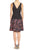Adrianna Papell - AP1D100406 Sleeveless V-Neck Lace Dress in Pink and Multi-Color